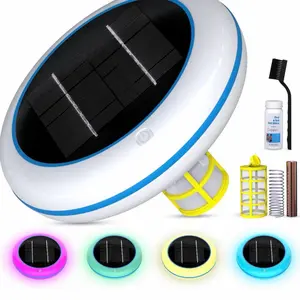 Floating Solar Pool Ionizer - Solar-Powered Copper Ionizer for Pools Up to 35,000 Gal with Color-Changing LED