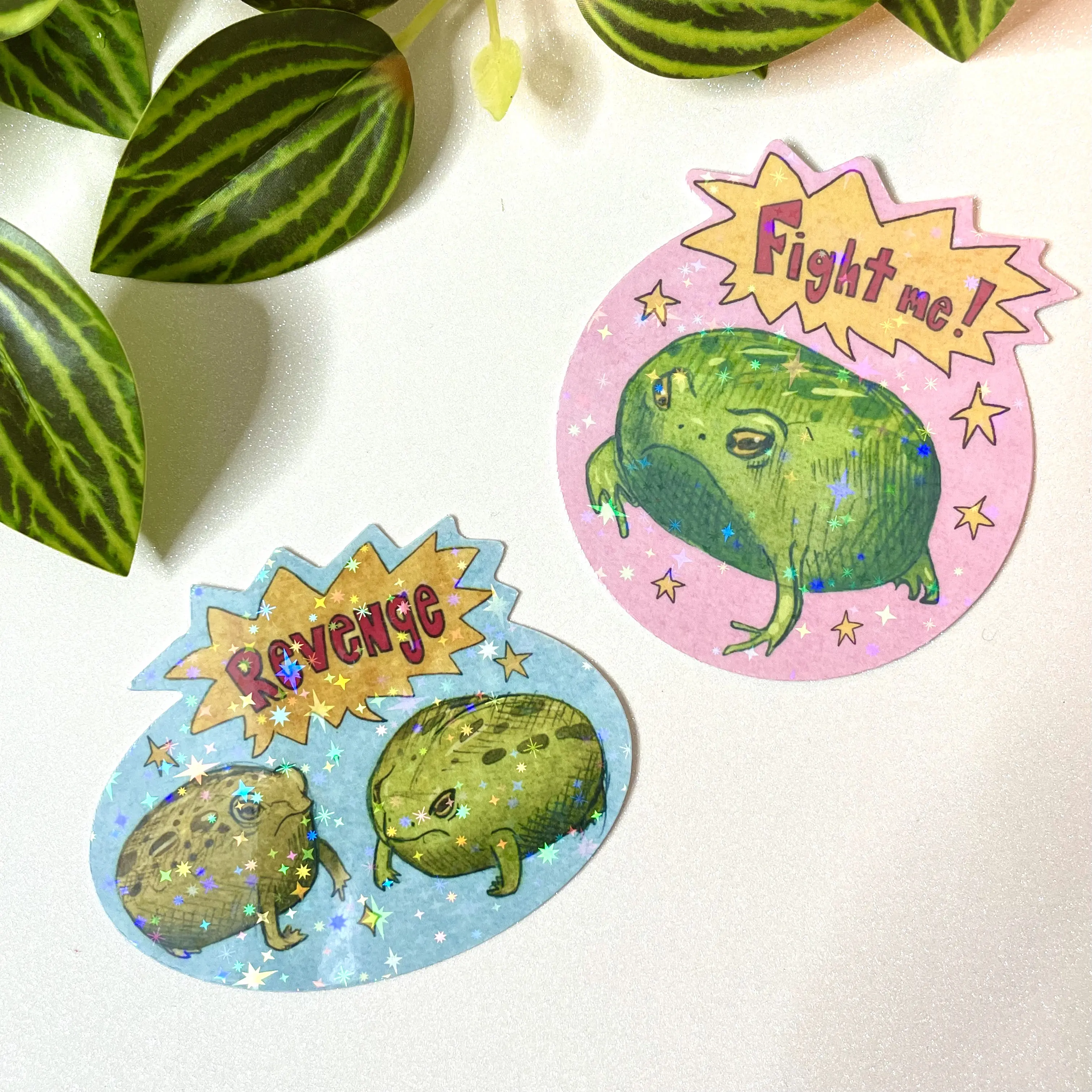 Mad frogs sticker pack - 2 waterproof stickers