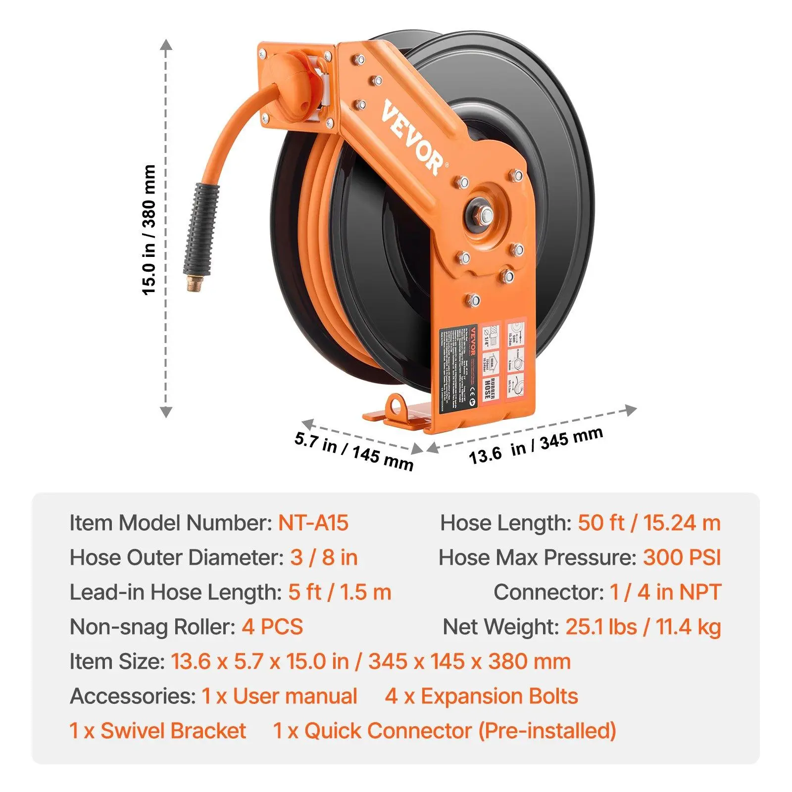 Upgraded - 3/8 IN x 50 FT - Open