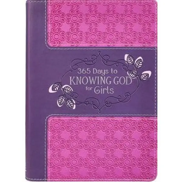 Used 365 Days to Knowing God for Girls Devotional Book by Carolyn Larsen - Imitation Luxleather Soft Cover, English, 392 Pages, 0.9 lbs, Daily Reading Material with Challenge Point, Real-Life Apply