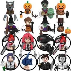 Blind Box TP1046 Building Blocks Mini Model Figures Chainsaws Man Denji Pochita Makima Power Movies Armor Halloween Gifts Toys