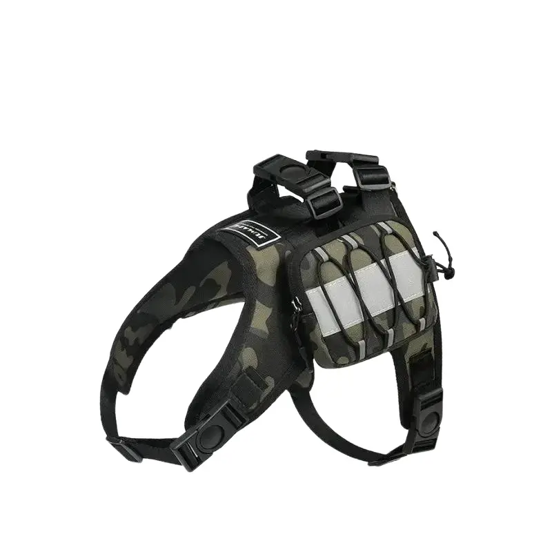 Adjustable Dog Harness, Safety Harness with Detachable Backpack, Reflective Straps, Breathable Mesh, Waterproof, Ideal for Training, Playing, Walking