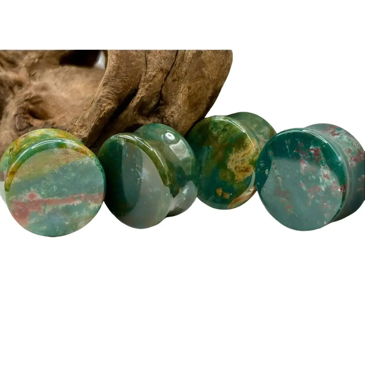 Bloodstone Double Flare for Gauged Ears Bloodstone Double Flare for Gauged Ears