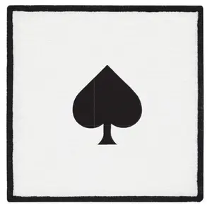 QUEEN OF HEARTS LINEN COCKTAIL NAPKINS