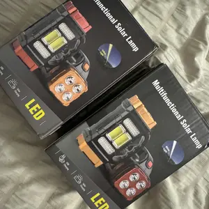 Rechargeable Solar Camping LED, Portable Multifunctional Outdoor Light Solar Hand Light for Hiking, Camping, Emergency and Home Use, Rechargeable Solar Flashlight