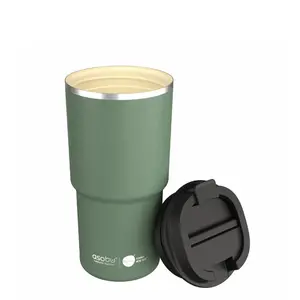 asobu 22oz Extra Large Ceramic-Lined Travel Mug with No Metal Taste-Keeps Flavors True - Double-Wall Vacuum Insulated Coffee Mug with Spill-Proof Pop-Open Lid for Hot Drinks