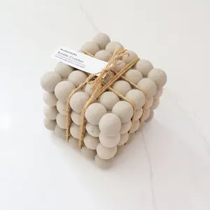 Cement Bubble Coaster - Sand - Set of 4