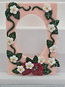 Sweet Strawberry Polaroid Magnet - Cute Fridge Decor & Gift for Fruit Lovers with Playful Design