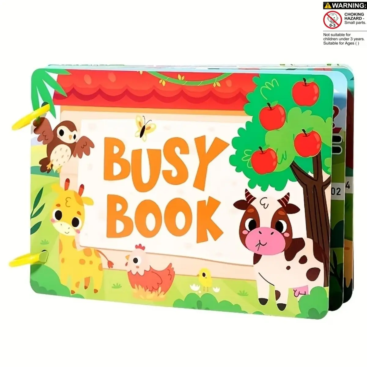 Interactive Silent Book Reusable Educational Sticker Book, Toddler Busy Book, Preschool Busy Book, Toddler Activity Books, Preschool Learning Book, Improves Motor Skills & Cognitive Ability, Back-To-School Supplies, Halloween Christmas Gift