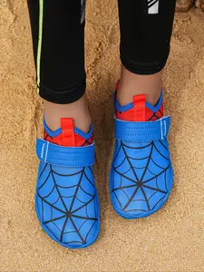 New Spider Web Kids Hiking Shoes, Breathable Mesh Water Shoes, Boys Beach Pool Sports Shoes, Velcro Easy on off Quick Dry, Summer Sandals