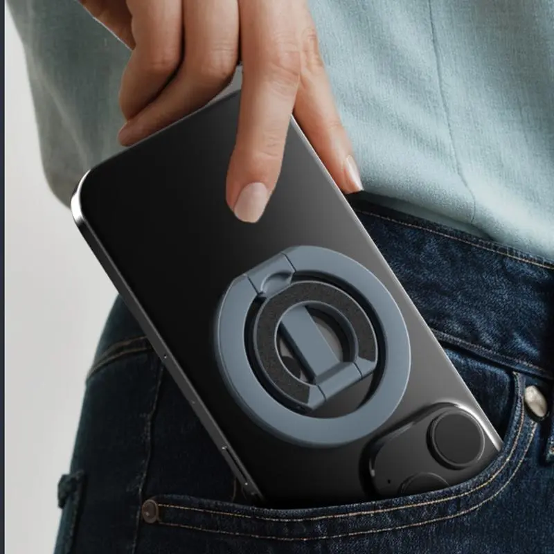 Magnetic Phone Ring Holder, 360-Degree Rotatable Foldable Phone Ring Holder, Multifunctional Car Desktop Magnetic Phone Holder, Phone Grip Holder, Portable Phone Holder, Multipurpose Phone Holder, Rotating Phone Holder