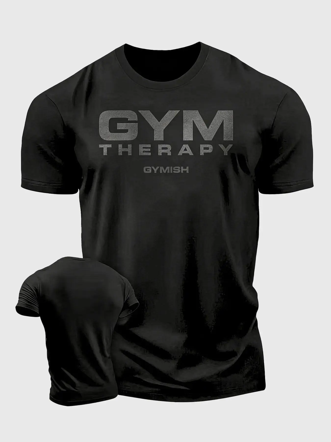 Men's 'Gym Therapy' Performance T-Shirt – Premium Moisture-Wicking Athletic Tee, Quick-Dry Breathable Fabric, Bodybuilding Fitness Training Top, Lightweight Workout Shirt for Gym Exercise Sports Daily Wear