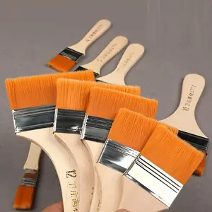 12pcs/set Nylon Bristles Oil Painting Board Brush Barbecue Brush Large Medium Small Paint Bristles Brush Art With Children's Pen Brush Tools