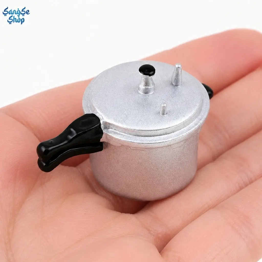 1:12 Scale Dollhouse Miniature Pressure Cooker, High-Quality Simulation Kitchen Appliance, Durable Pretend Cooking Utensil, Micro Kitchen Charm for Dollhouse Decor & Collectible Display Prop