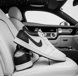 Nike Air Jordan 1 Low White Black 553558-132 Mens Fashion Sneakers New