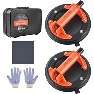 VEVOR Electric Suction Cup, 8 - Inch Vacuum Glass Lifter with Digital Display for Suction Power Battery Level, 440 lbs Max Lifting Capacity Tile Suction Cup Tool for Lifting Tile, Granite (1 - Pack)VEVOR Super Brand Day