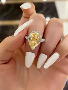 1 PC Fashion Cubic Zirconia Rings For Women For Wedding Engagement Party Jewelry Valentine's Day Gift