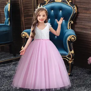 Mesh children's evening dress, princess dress, and dress are suitable for beauty pageants, parties, runway shows, and birthday parties under the age of 14girl set girls clothes kids clothing