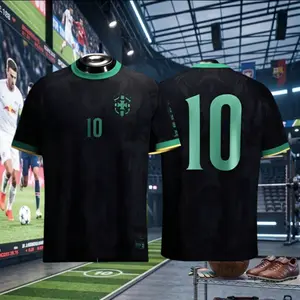 [TRENDING JERSEY 2026] 2026 Brazil Heritage The Prince Black Color Soccer Jersey, Unisex Soccer Jersey For Couple Matching, Vintage Streetwear Soccer Jersey, Perfect Gifts, Sports Top, Gym Athletic Clothes