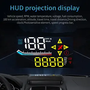 For All Cars Digital Windshield Projector Auto Electronics Accessories Car HUD Speedometer M17 OBD GPS Head Up Display