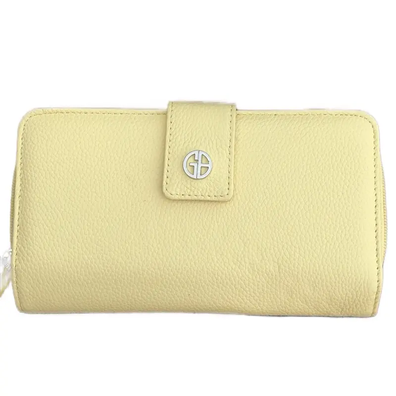 Cute Yellow Genuine Leather Wallet - Authentic and Stylish Design