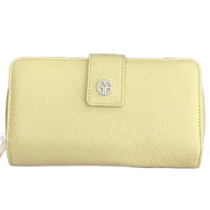 Cute Yellow Genuine Leather Wallet - Authentic and Stylish Design