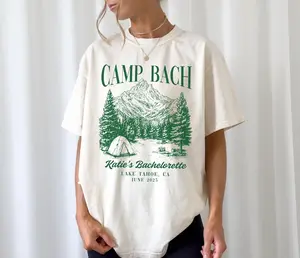 [Sale off up to 50%] Camp Bachelorette Party Shirt, Outdoor Mountain Bride Tee, Bachelorette Camping T-Shirt, Hiking Bridal Party Gifts, Lake Themed Bach