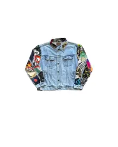 Tee Patchwork Detail Denim Jacket