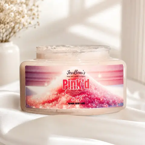 JerrBear's Foaming Sugar Scrub Cleanser - Gentle, Nourishing, Hydrating Body Care, Aluminum-Free, Alcohol-Free Exfoliating Body Polish for Adults, Leg Care & Daily Routine, 8 oz, Lock in Moisture