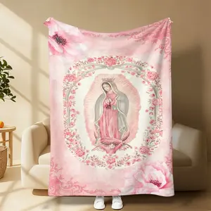 Virgin Mary printed flannel blanket, a comfortable and lightweight soft portable covering blanket, suitable for birthdays and all seasons. It is a gift suitable for fans, friends, children and parents.