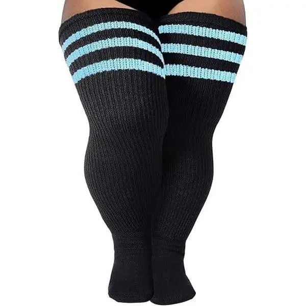 Women's Plus Size Over The Knee Athletic Socks - Soft Cotton Fit for Curvy Calf & Daily Wear