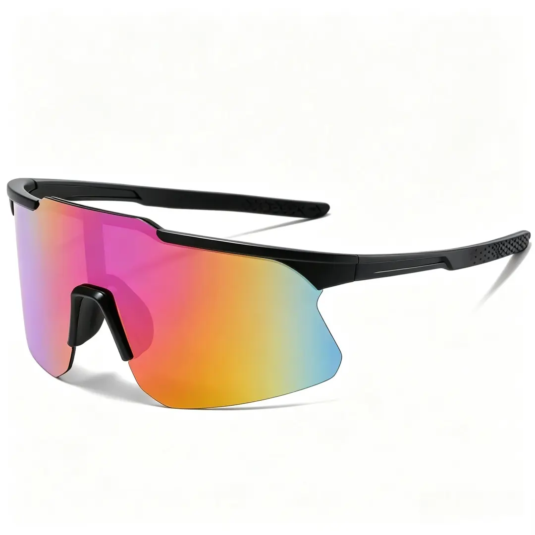 Unisex Polarized Rimless Sports Sunglasses - UV400 Protection, Lightweight, for E-Bike Riding & Outdoor Adventure (1 Random Color Included)
