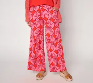 Susan Graver Petite Soleil Knit Printed Pant