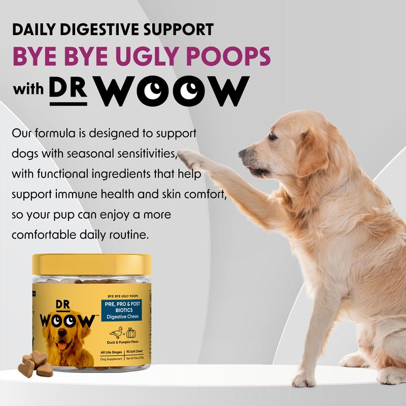 Probiotic Chews for Dogs – Gas, Bloating & Digestion Support | Dr Woow