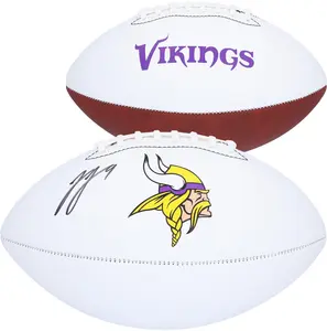 JJ McCarthy Minnesota Vikings Autographed Franklin White Panel Football - Fanatics Authentic Certified