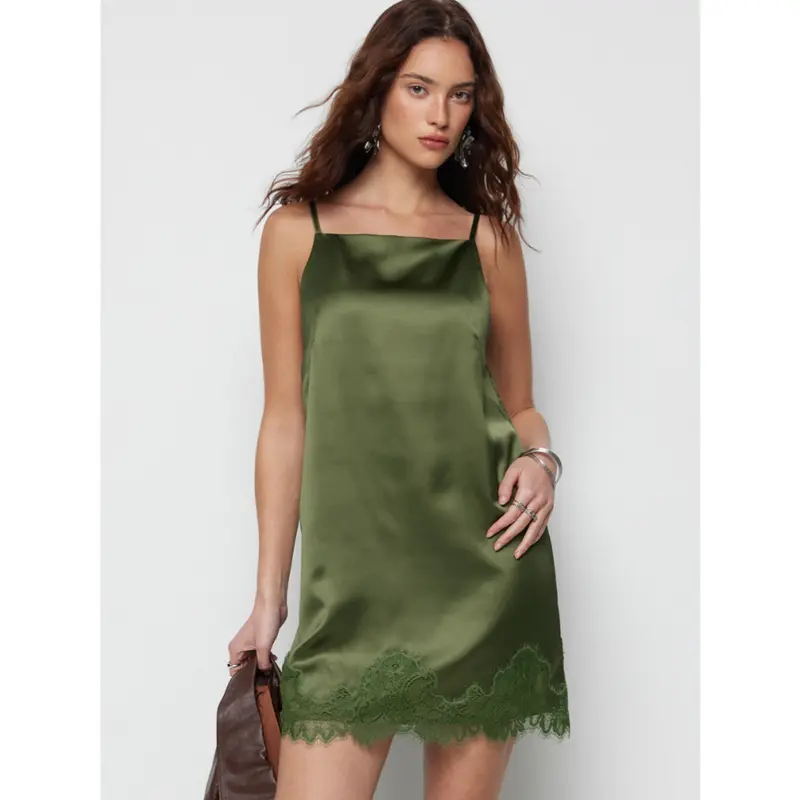 Cider satin green dress - TikTok Shop