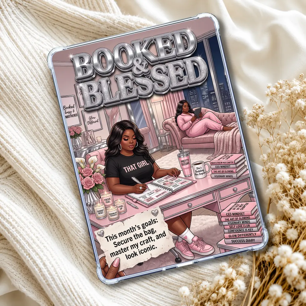 Plus Size Dusk Booked & Blessed Kindle Insert eReader Case Decor | Accessories for Book Lovers