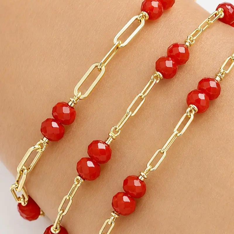 Good luck bracelet 14k gold solid size 8