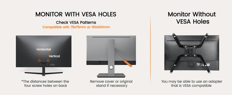 HUANUO Fully Adjustable Single Monitor Arm, Mount for 13–34 Inch Screens, Tool-Free VESA Installation, Cable Management, Supports Up to 19.8 lbs, Max VESA 100x100mm