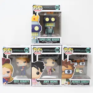 Funko Pop! Futurama – Super King Bender #2211, Hermes Conrad #2208, Amy Wong #2209, Sexy Scruffy #2210 (Set)