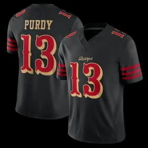 SF #13 Brock Purdy Black 2025 Rivalries Collection Game Jersey