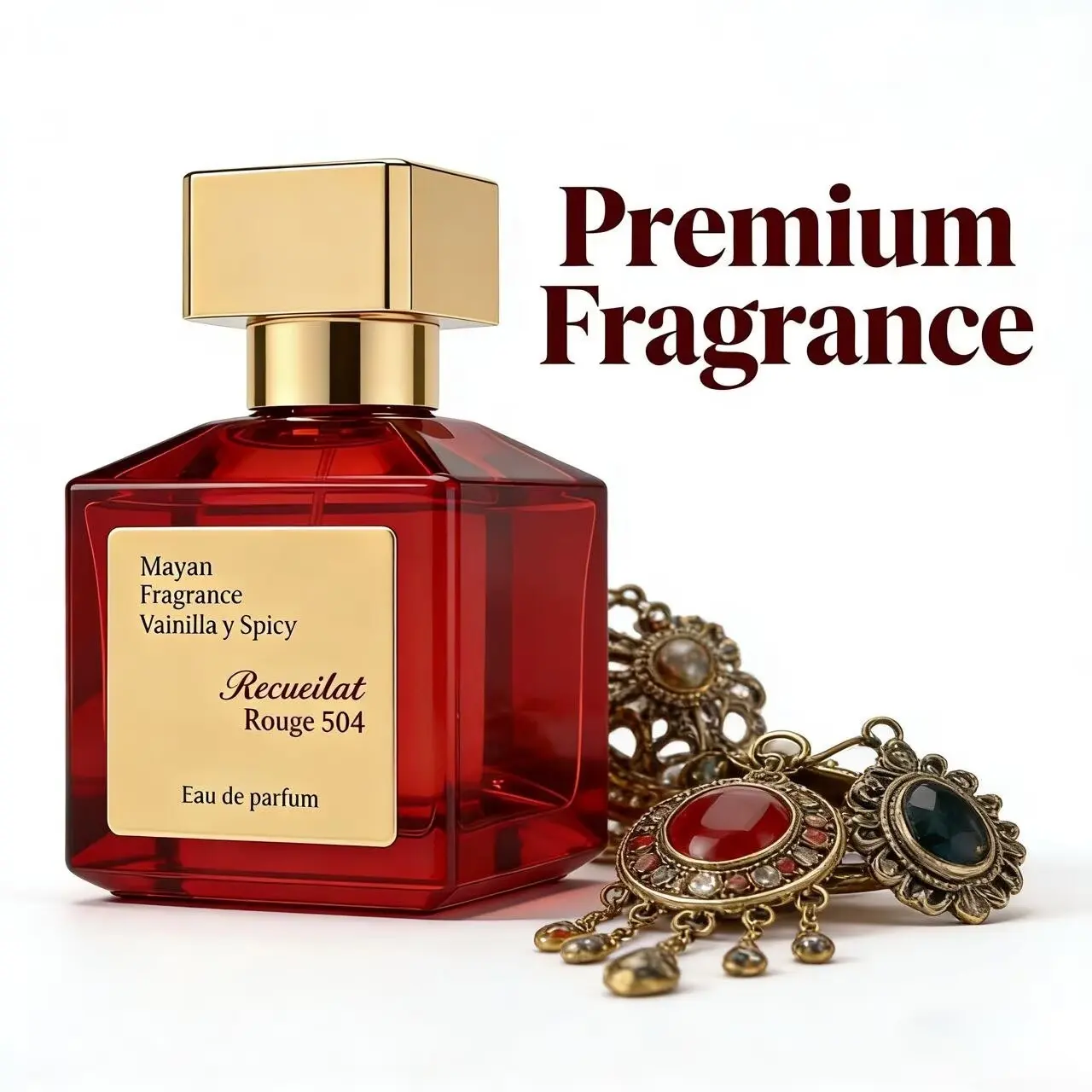 Baccarat Rouge 540 Style Meryam Fragrance Bacallat Rouge 504 Eau de Parfum 70ml, Vanilla & Pink Pepper Spicy Floral Scent, Aromatic Floral Fragrance, Luxurious Scent, Affordable Luxury Alternative to Designer Perfume, Long Lasting Middle Eastern Fragrance