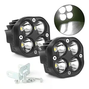 2PCS 3 Inch 40W LED Offroad Work Lights IP68 Waterproof Spot Driving Lights (White/Yellow Options)