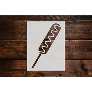 Corn Dog Stencil - Art and Wall Stencil