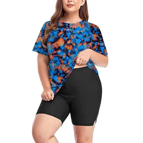 Set (Shirt & Shorts), Floral Orange