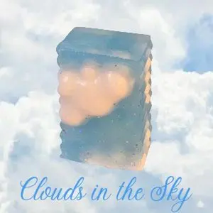 Clouds in the Sky Handmade All Natural Goat Milk & Shea Butter Soap/Makeup Brush Cleaner. Cute Handcrafted Soap. Yoni Soap Bar feminine Moisturizing