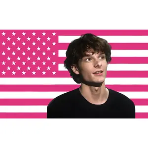Mason Thames Pink Flag | Cute Actor Poster | Teen Heartthrob Wall Tapestry Frat Dorm Decor
