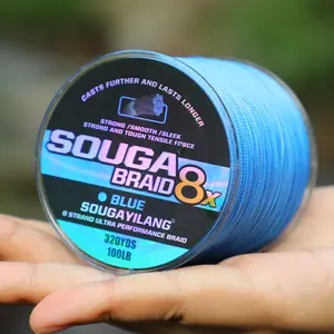 Sougayilang Super Tough Braided Fishing Line 8 Strands, 10lb - 100lb Braid Lines, 320 Yards Super Sleek&Smooth Fishing Line Optic Orange