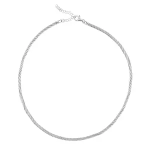 Shop LC Chain Necklace in Rhodium Over Sterling Silver 18.6 Grams 17 Inches