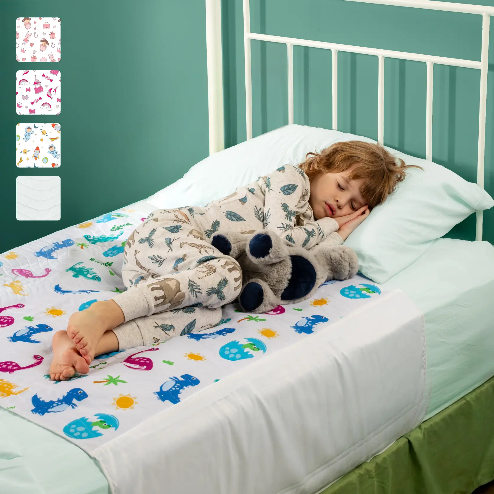Toddlers' Washable Bed Pads with Tuckable Wings - Breathable, PVC-Free, Quick-Dry Baby Bedding Mattress Protector